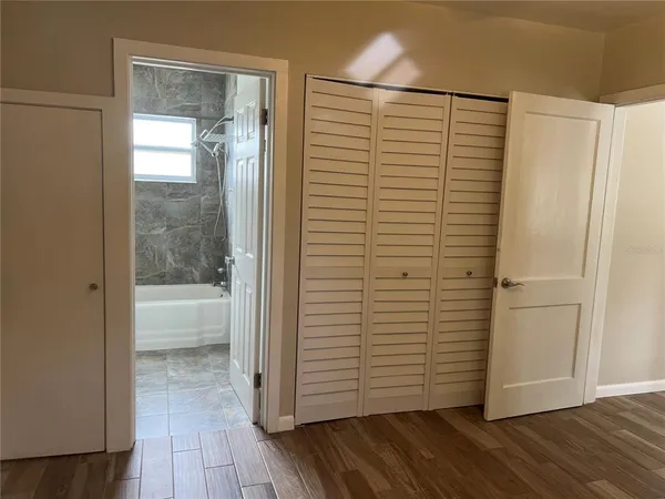 a view of a walk in closet