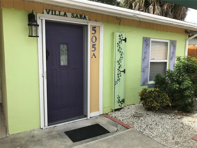 a view of front door of house