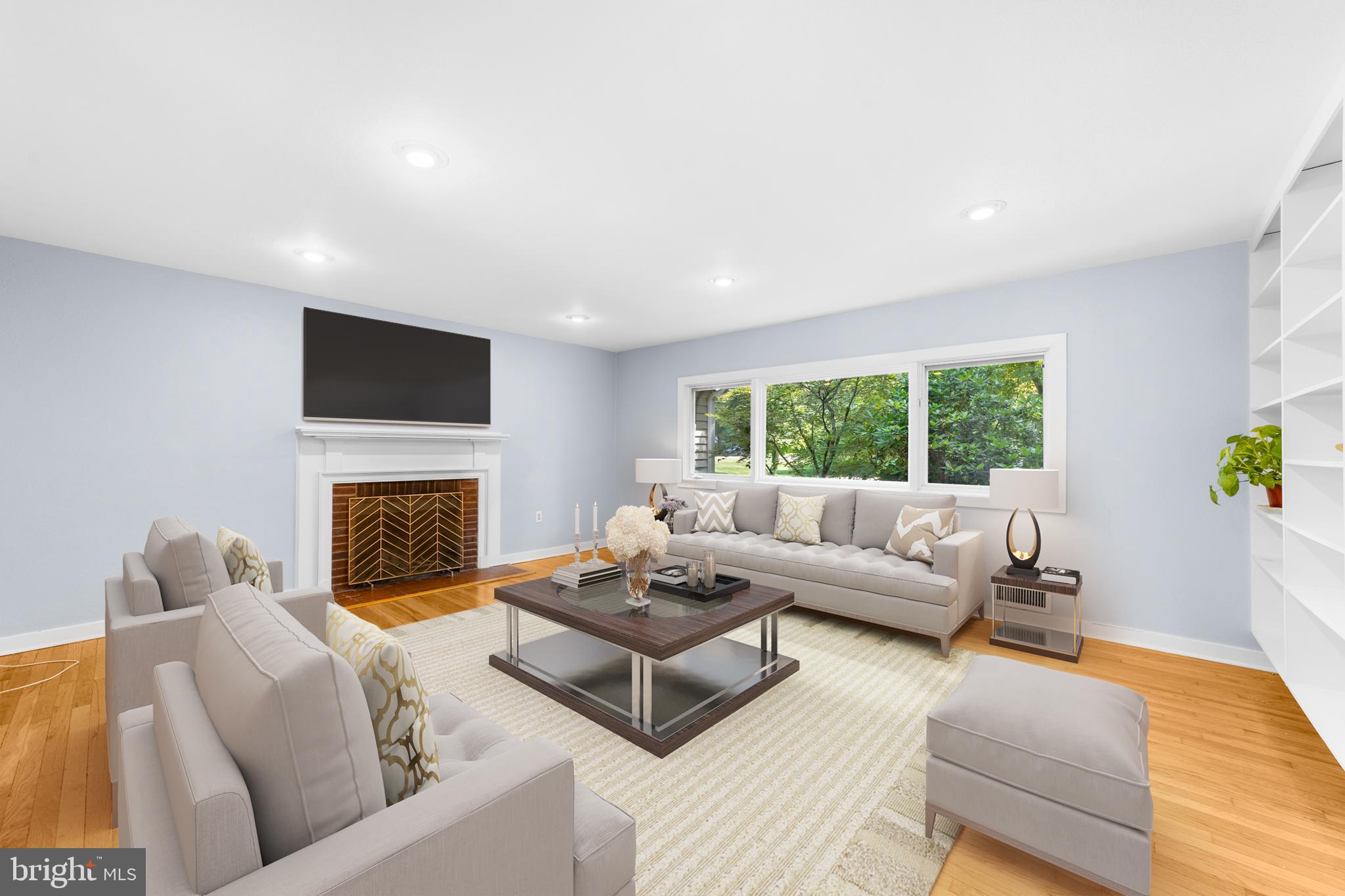 638 Princeton Kingston Road Princeton, NJ 08540 - Photo 34 of 35 a living room with furniture fireplace and window