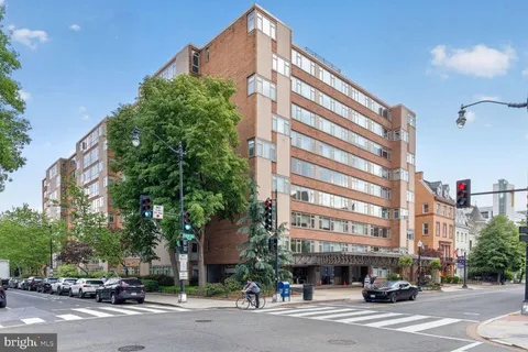 a view of a building and a street view