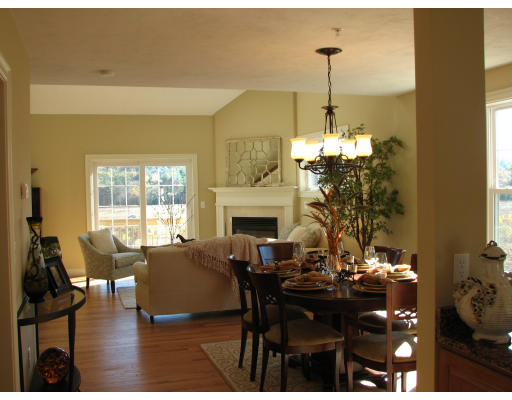 5 A Trail Ridge Way, Unit A Harvard, MA 01451 - Photo 9 of 12 a living room with furniture a chandelier and a fireplace