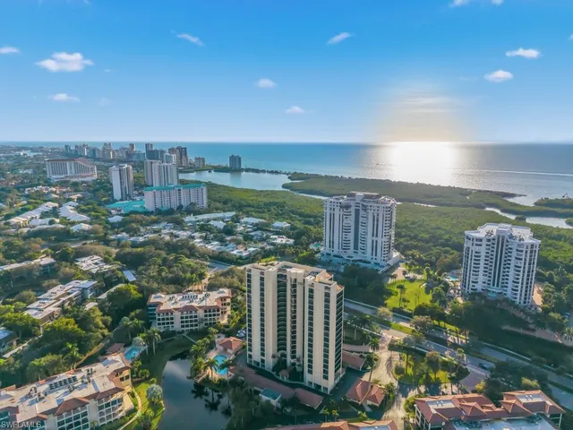 a view of a water with a large pool
