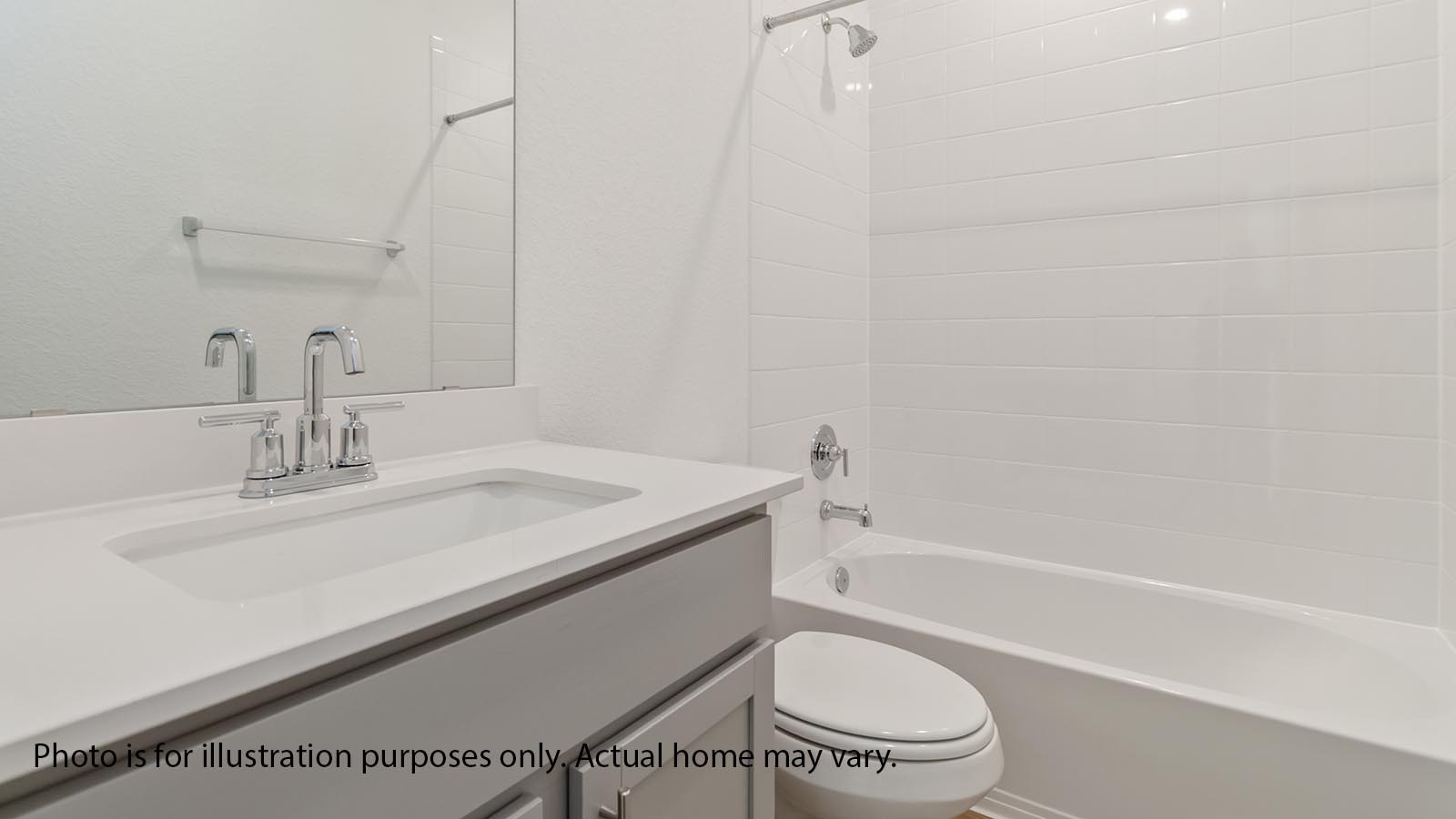 1825 Side Buster Trail Leander, TX 78641 - Photo 14 of 28 a bathroom with a granite countertop sink toilet and shower
