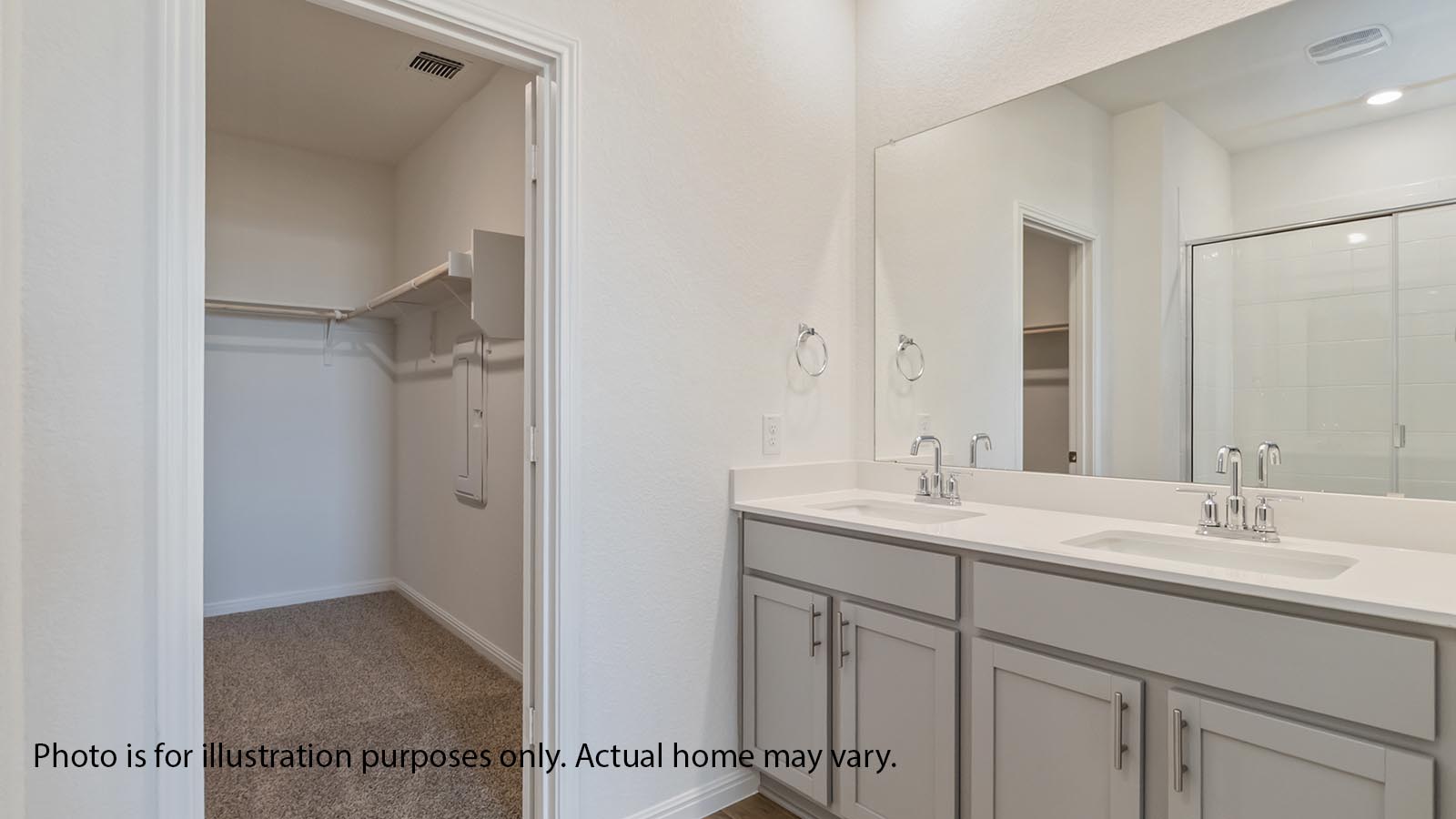 1825 Side Buster Trail Leander, TX 78641 - Photo 10 of 28 a en suite bathroom with a sink and a mirror