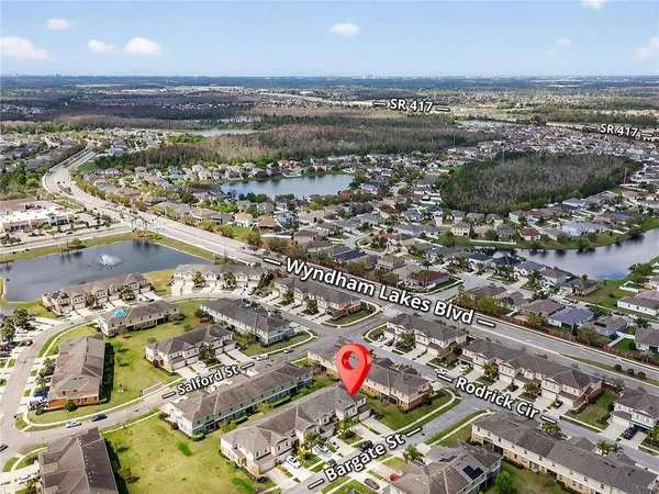 an aerial view of a city