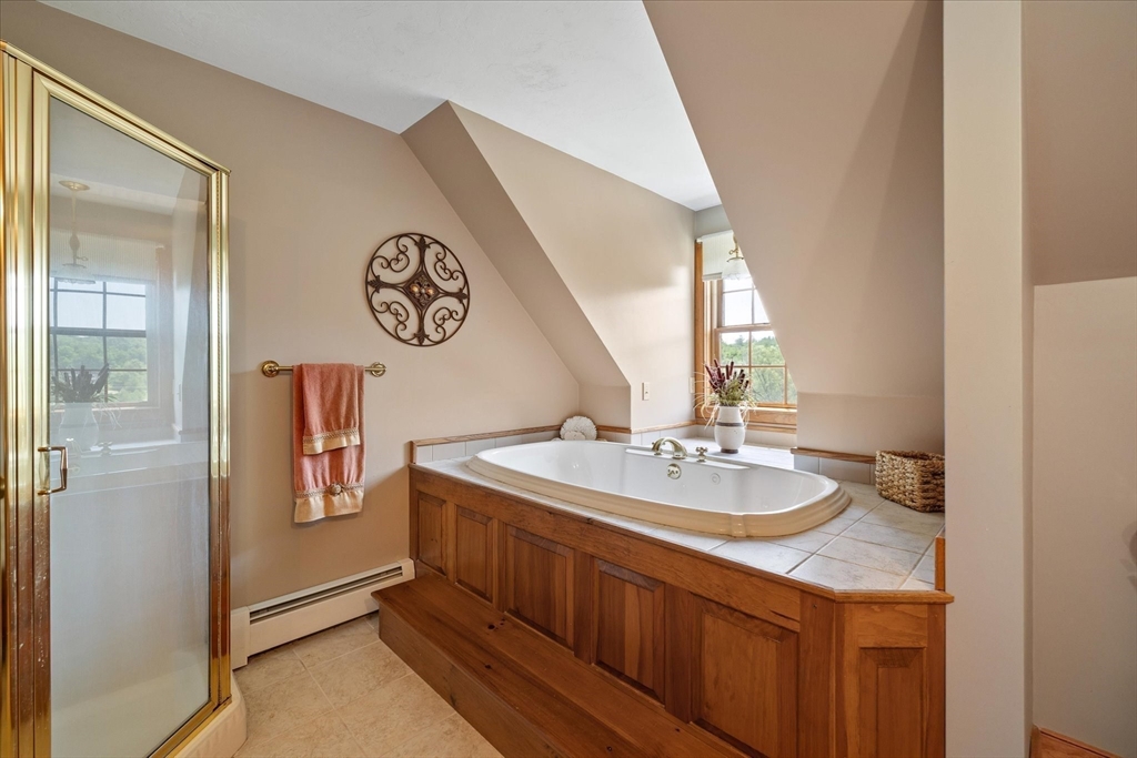 58 Rice Corner Road Brookfield, MA 01506 - Photo 26 of 41 a bathroom with a granite countertop sink and a mirror