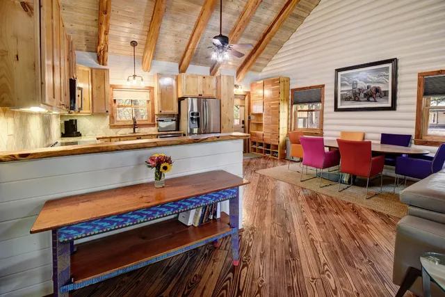 a outdoor space with seating