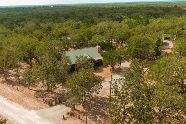 a view of a lake with houses