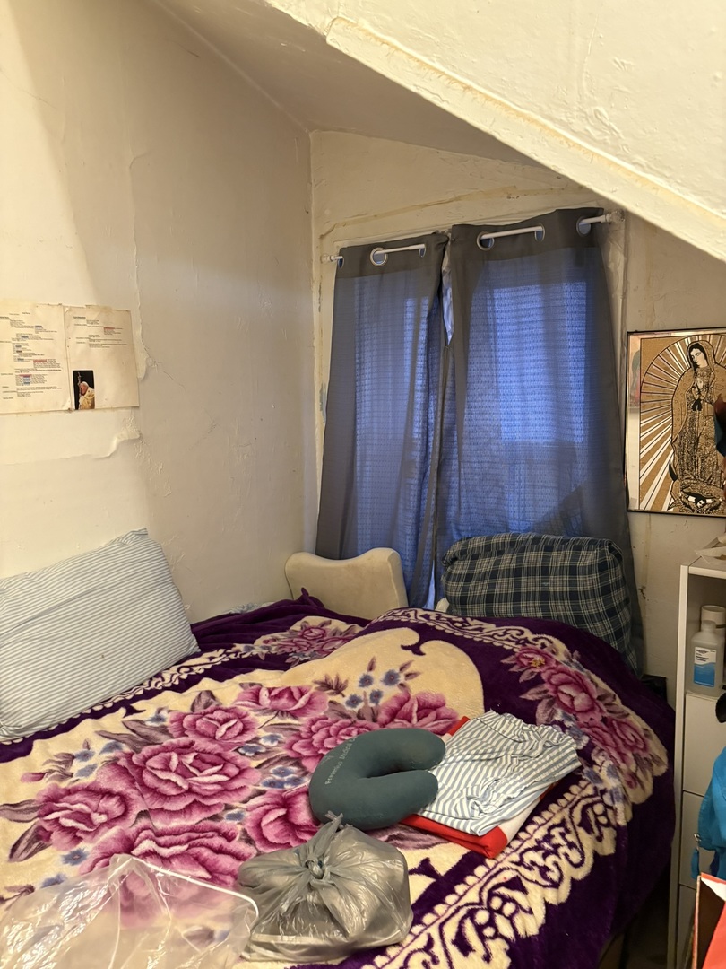 8750 South Exchange Avenue Chicago, IL 60617 - Photo 3 of 11 a bedroom with a bed and a potted plant