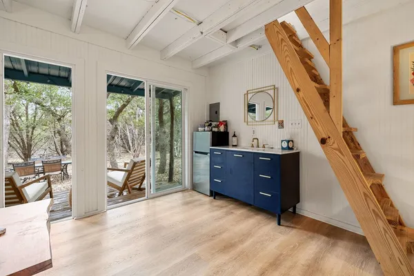 a room with furniture and a window