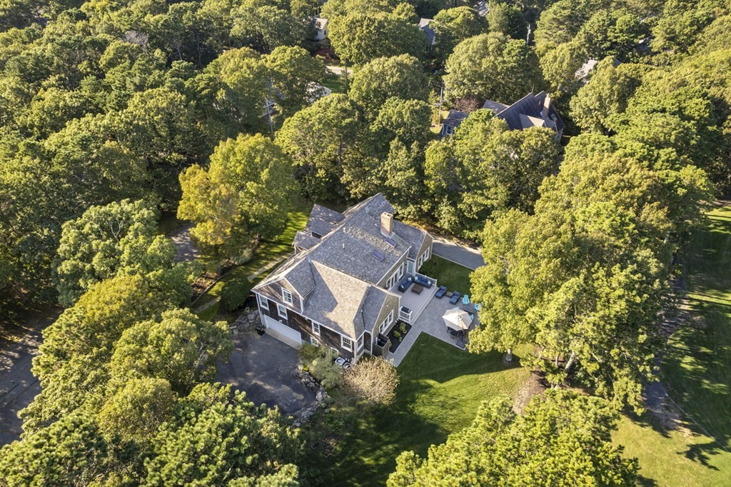 90 Howes Path Dennis, MA 02638 - Photo 36 of 42 an aerial view of residential house with outdoor space and trees all around