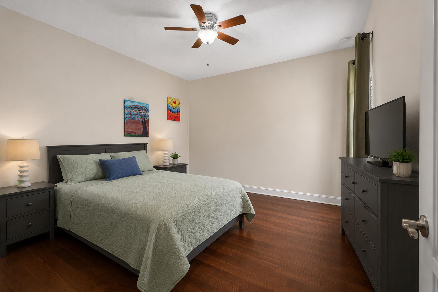 16610 Gateway Bridge Drive Delray Beach, FL 33446 - Photo 20 of 67 a bedroom with a bed and a flat screen tv