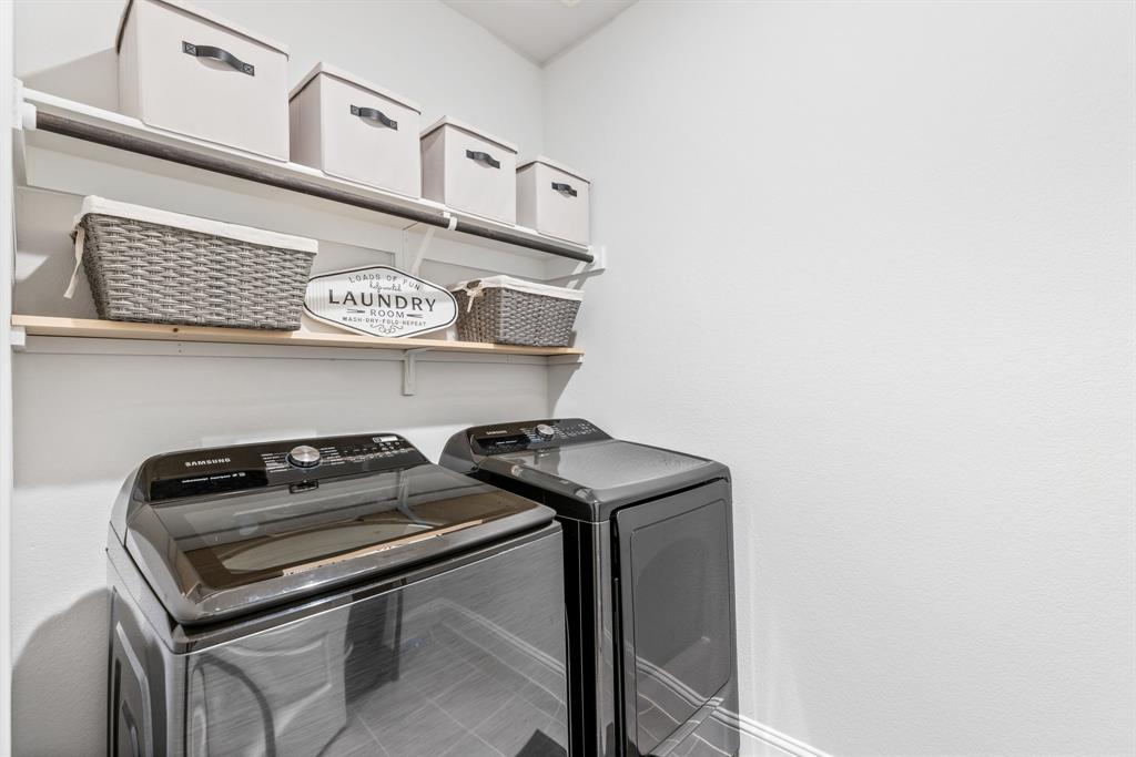 313 Savannah Lane Oak Point, TX 75068 - Photo 19 of 39 Washroom with washing machine and dryer