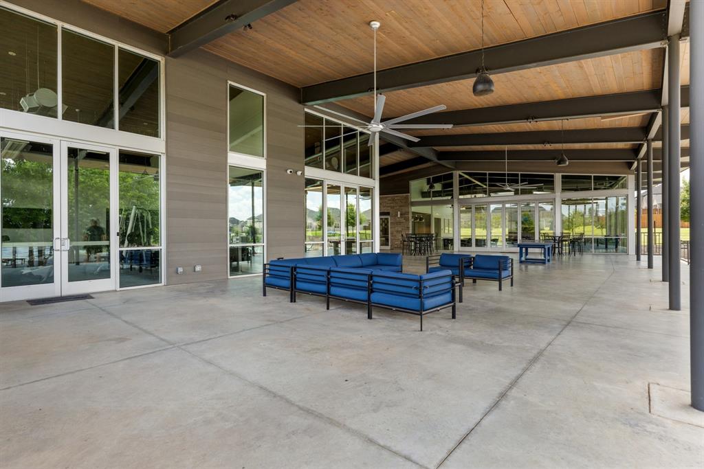 313 Savannah Lane Oak Point, TX 75068 - Photo 36 of 39 View of patio with an outdoor hangout area and french doors