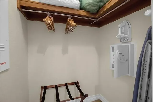 a view of walk in closet