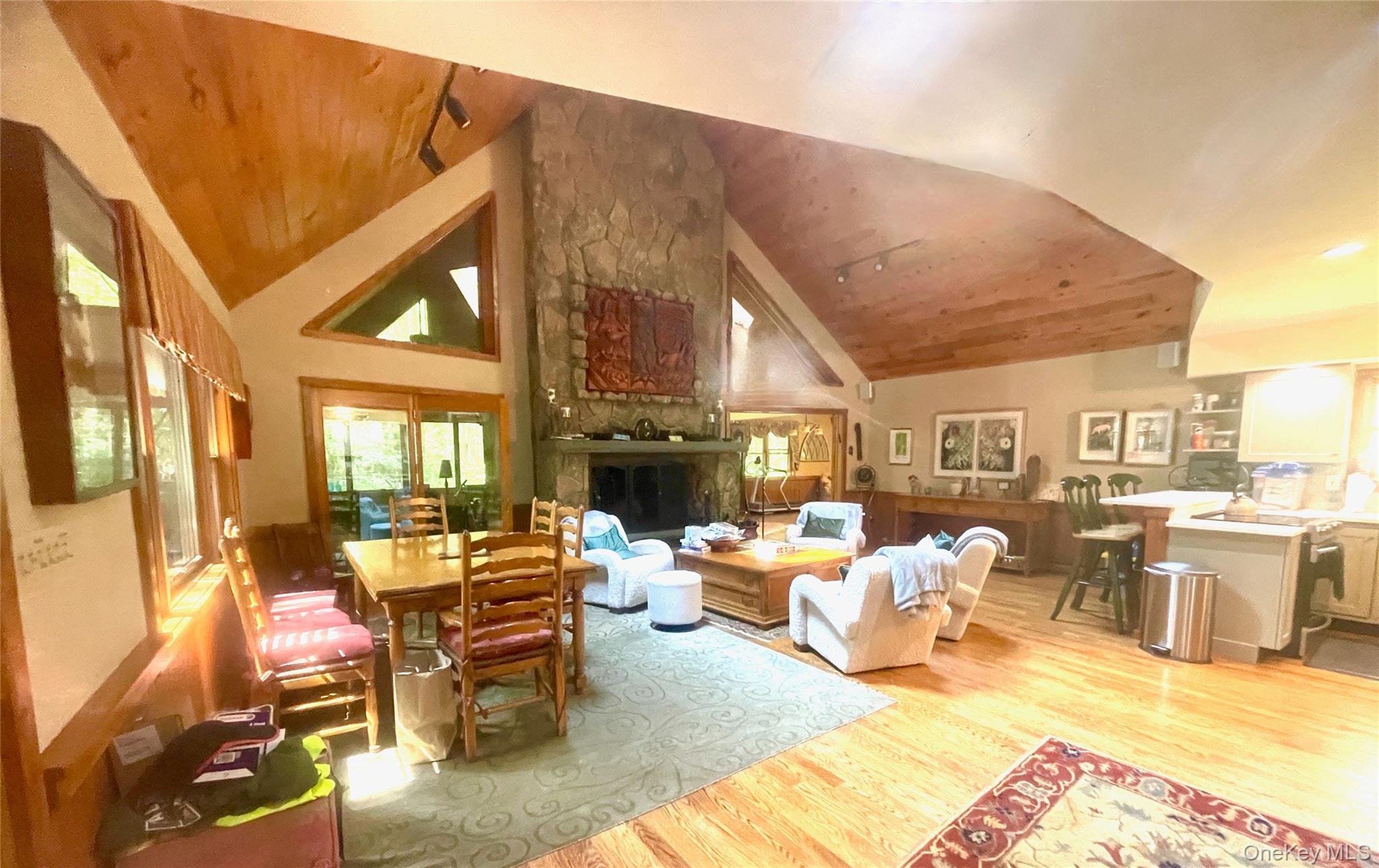 111 Deer Meadow Road Bethel, NY 12786 - Photo 5 of 43 a living room with fireplace furniture and a large window