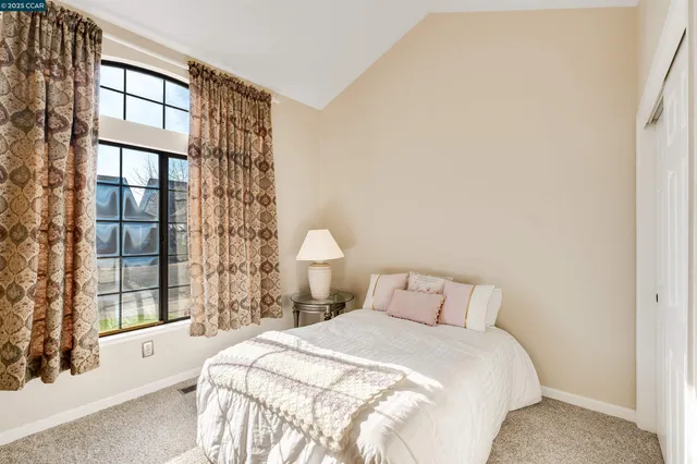 a view of a living room with furniture