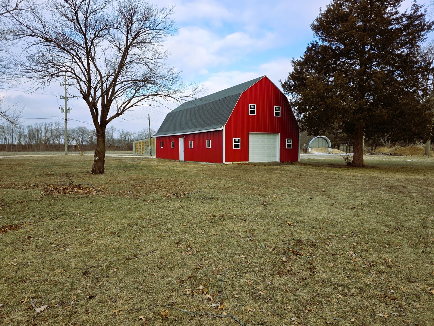 705 West Commercial Street Lyndon, IL 61261 - Photo 15 of 17 a view of big yard next to a house with large trees