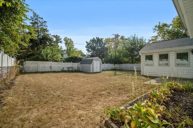 a backyard of a house