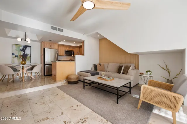 a bedroom with furniture and a couch