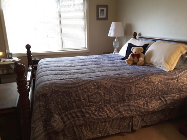 161 Stone Ridge Road, Unit 161 Franklin, MA 02038 - Photo 9 of 23 a bed sitting in a bedroom next to a window