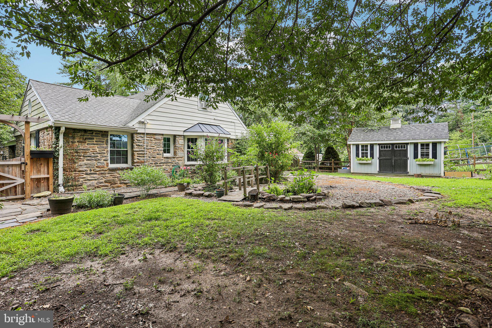 1020 Church Road Wyncote, PA 19095 - Photo 41 of 49 ....shaded areas, a large shed w/ electricity....
