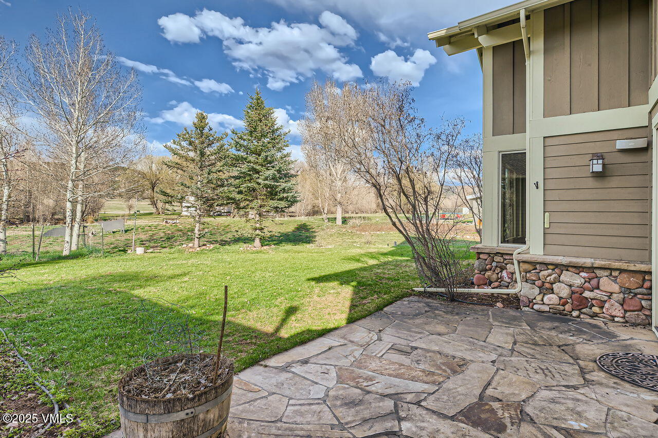 1987 Eagle Ranch Road Eagle, CO 81631 - Photo 33 of 37 a view of a backyard with plants and large trees