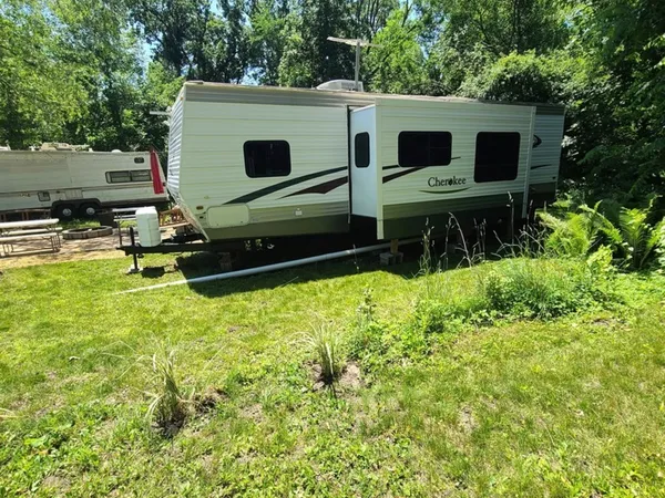 a house view with a garden