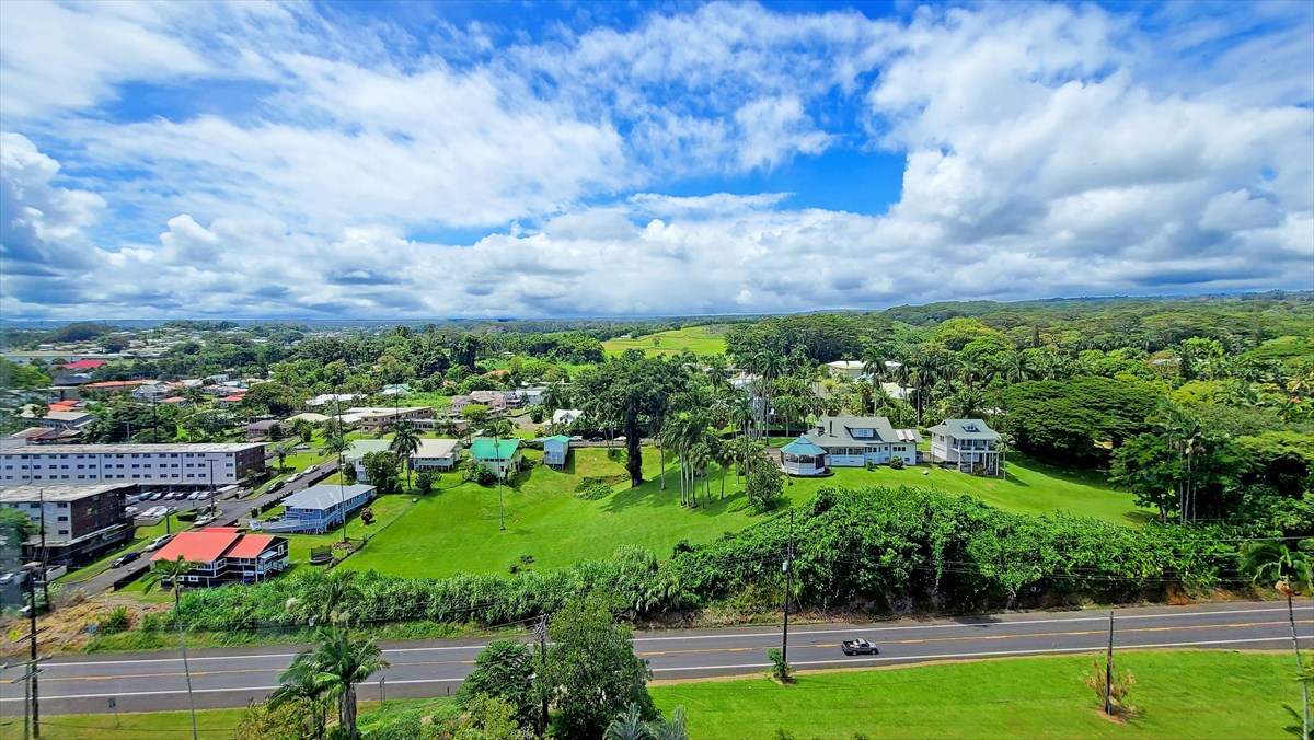 84 Pukihae Street, Unit PH6 Hilo, HI 96720 - Photo 6 of 29 a view of a garden with a house in the background