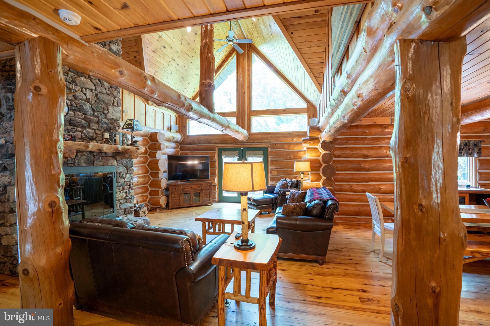 1400 Jacks Mountain Road McVeytown, PA 17051 - Photo 56 of 129 a living room with furniture a fireplace and a table
