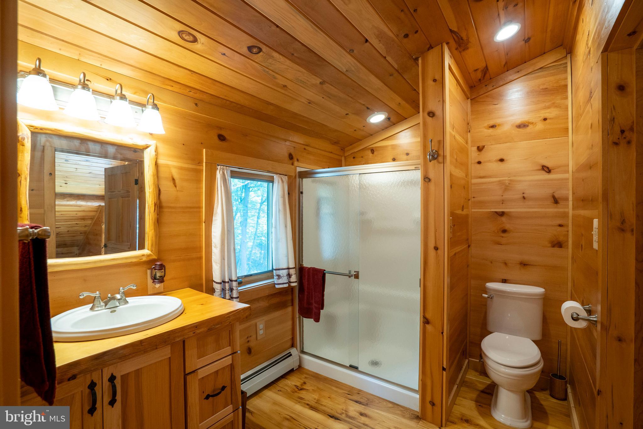 1400 Jacks Mountain Road McVeytown, PA 17051 - Photo 78 of 129 a bathroom with a sink and mirror with toilet