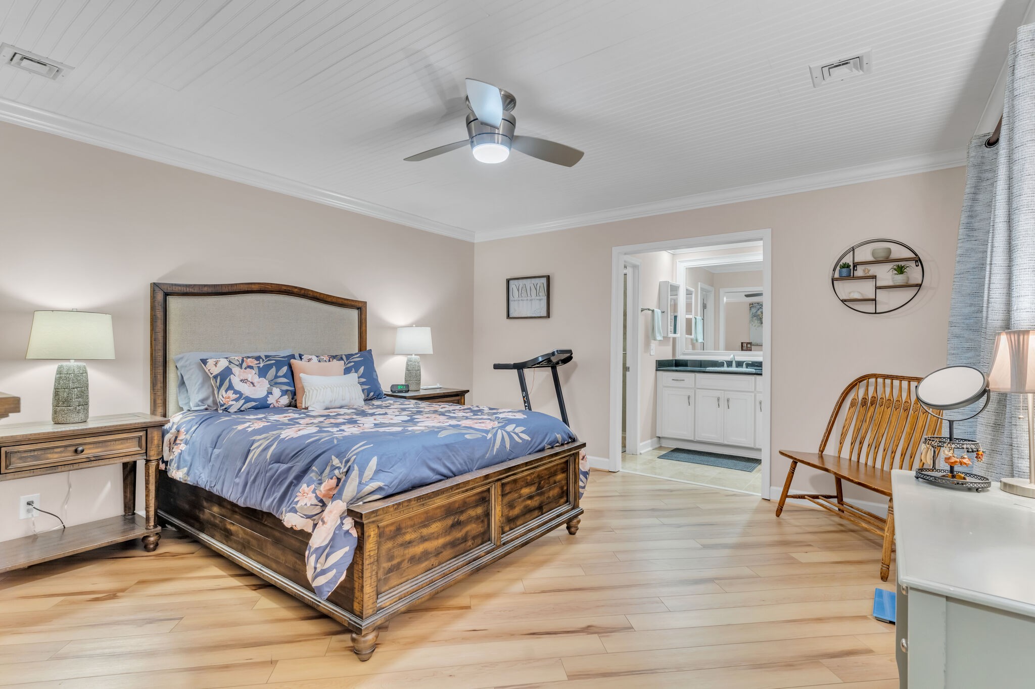 1035 General George Patton Road Nashville, TN 37221 - Photo 16 of 32 a bedroom with a bed and a table with wooden floor
