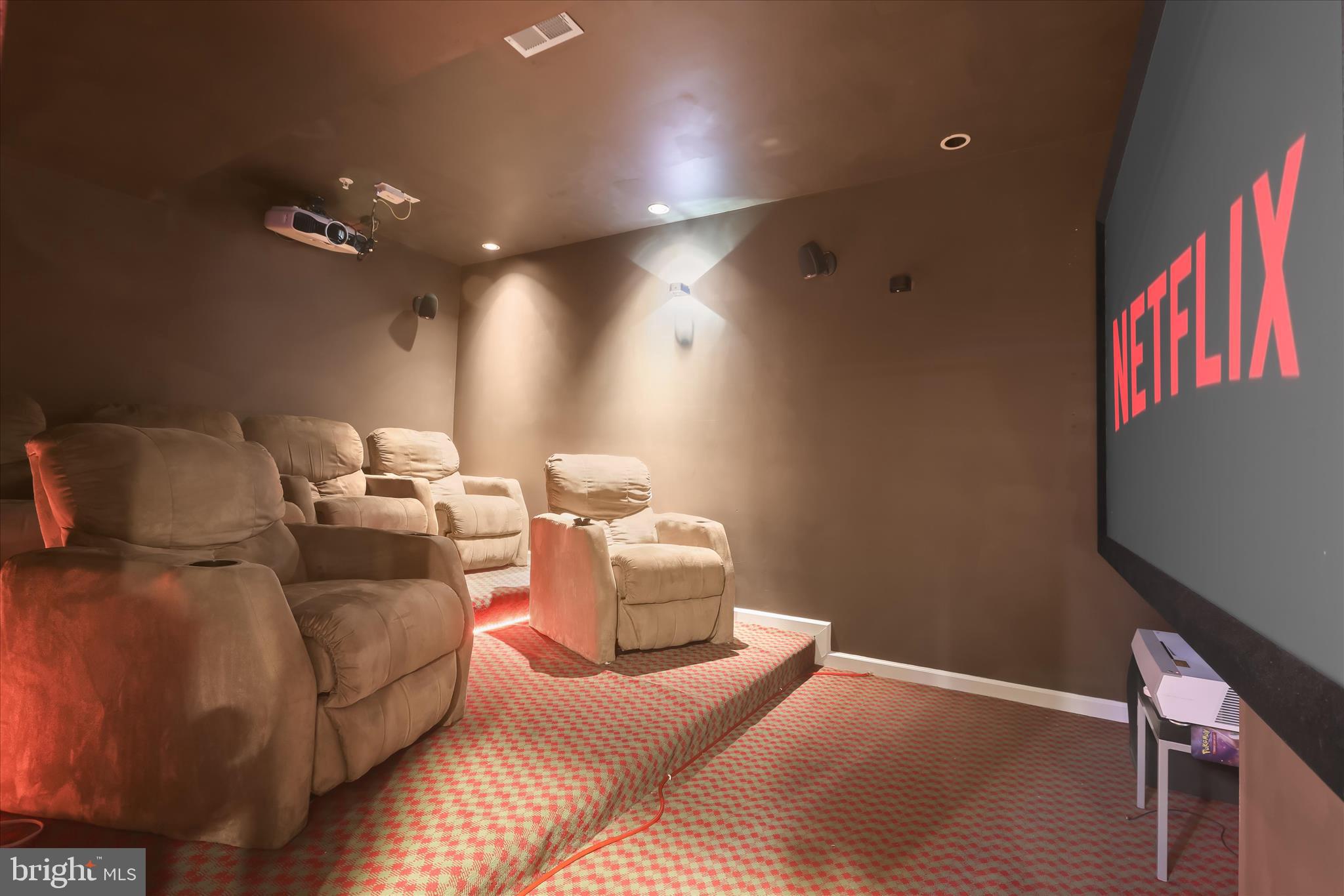 14903 Ridge Farm Court Bowie, MD 20715 - Photo 47 of 60 Fully Finished Lower Level Movie Theater