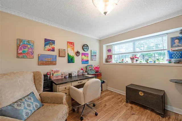 a room with furniture and a window