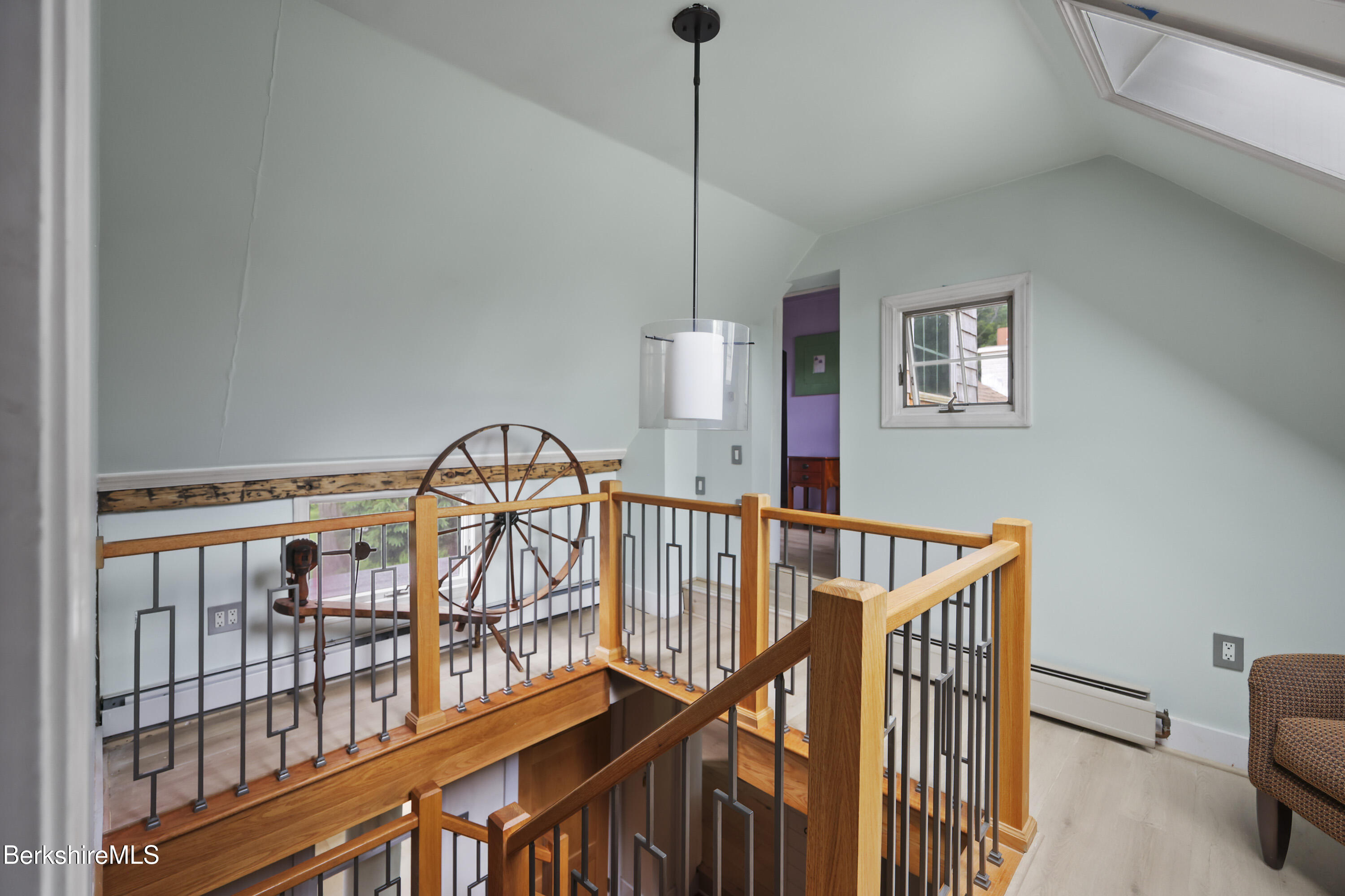 9 Castle Hill Road Stockbridge, MA 01262 - Photo 25 of 47 a view of staircase with furniture and a window