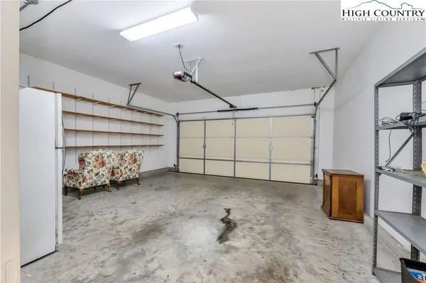 a view of a garage