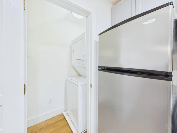 a view of a room with door