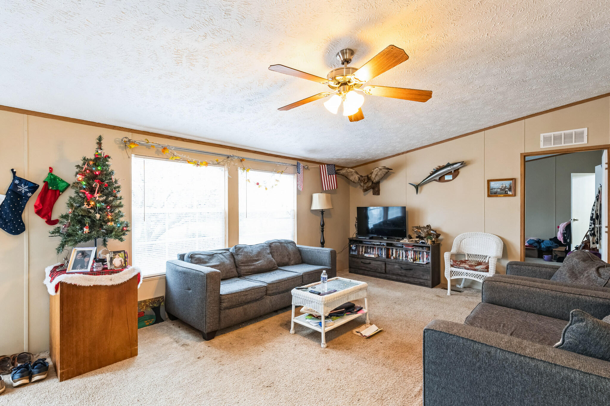 199 Snowden Lane Penhook, VA 24137 - Photo 2 of 15 a living room with furniture and a large window