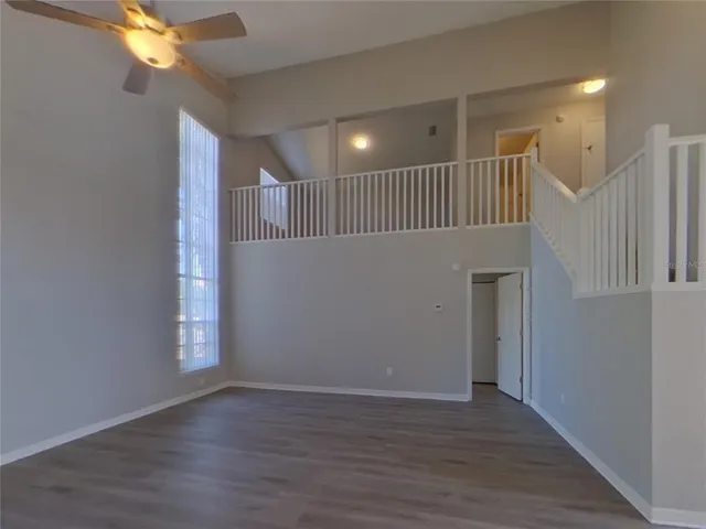 a view of a hallway with entryway
