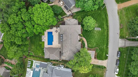 an aerial view of multiple house