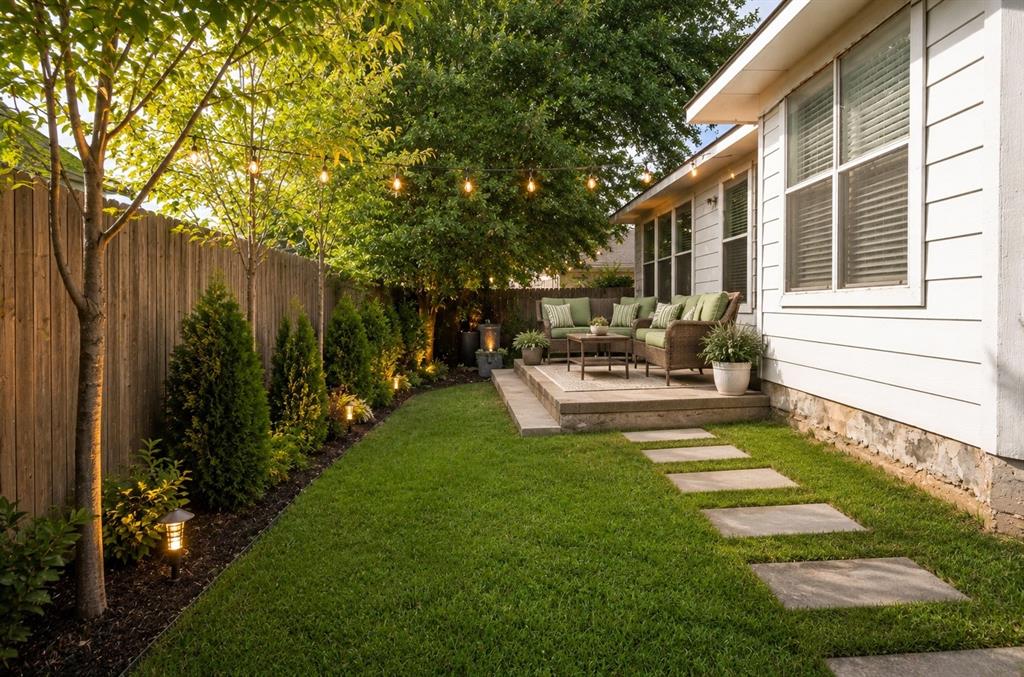 10012 Chadbourne Road Fort Worth, TX 76244 - Photo 22 of 26 Virtually staged image intended to illustrate the potential use and design of the outdoor space.