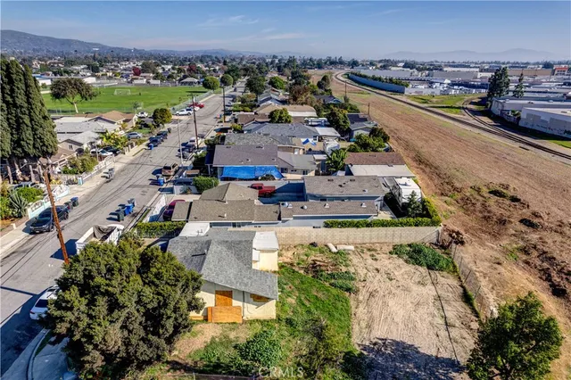 an aerial view of a city