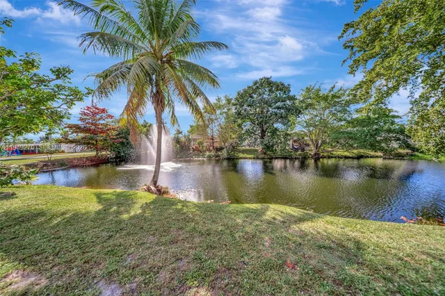 a view of a lake with houses