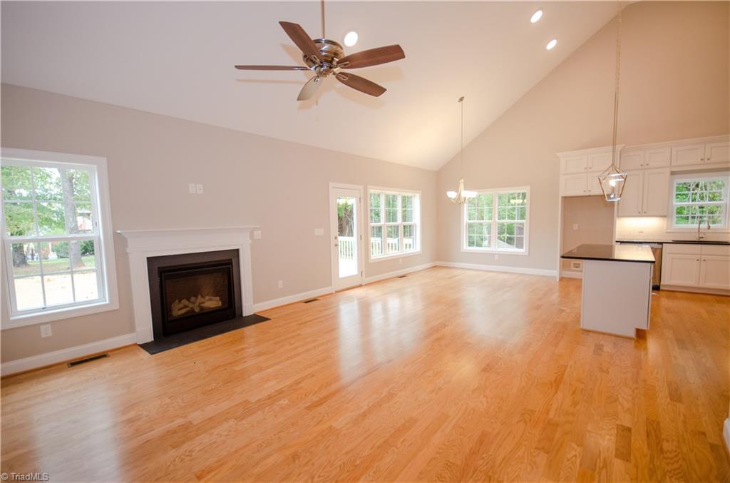 3589 Transou Road Pfafftown, NC 27040 - Photo 7 of 29 Family Room with Gas Log Fireplace.