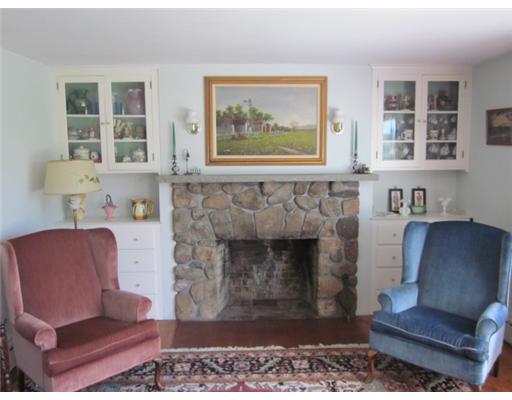 304 Shore Road Westerly, RI 02891 - Photo 3 of 16 Living Room. Stone Fireplace