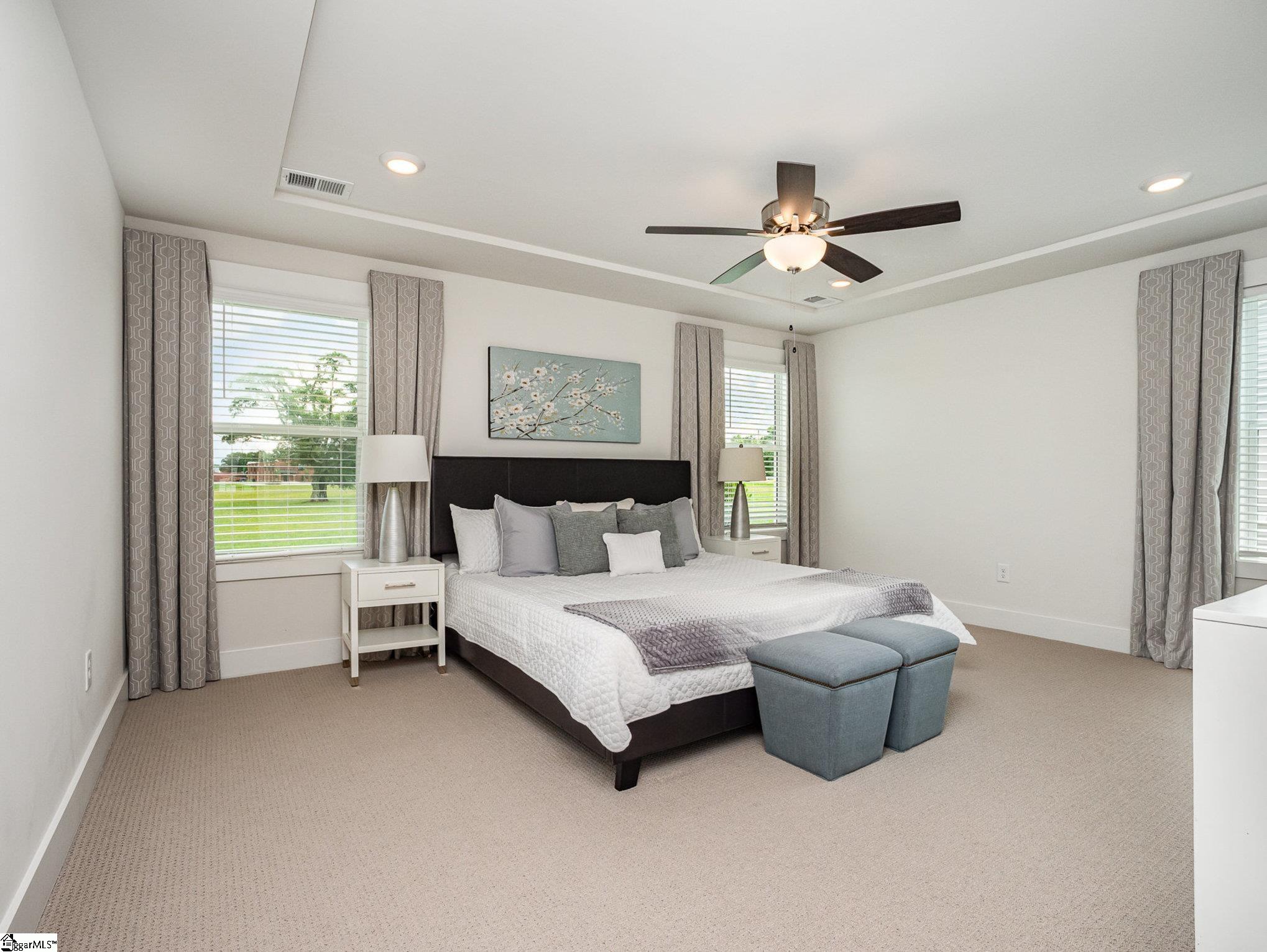 100 Outback Drive Greer, SC 29650 - Photo 13 of 25 Large primary offers spaciousness and loads of natural light, tray ceiling with surround sound!