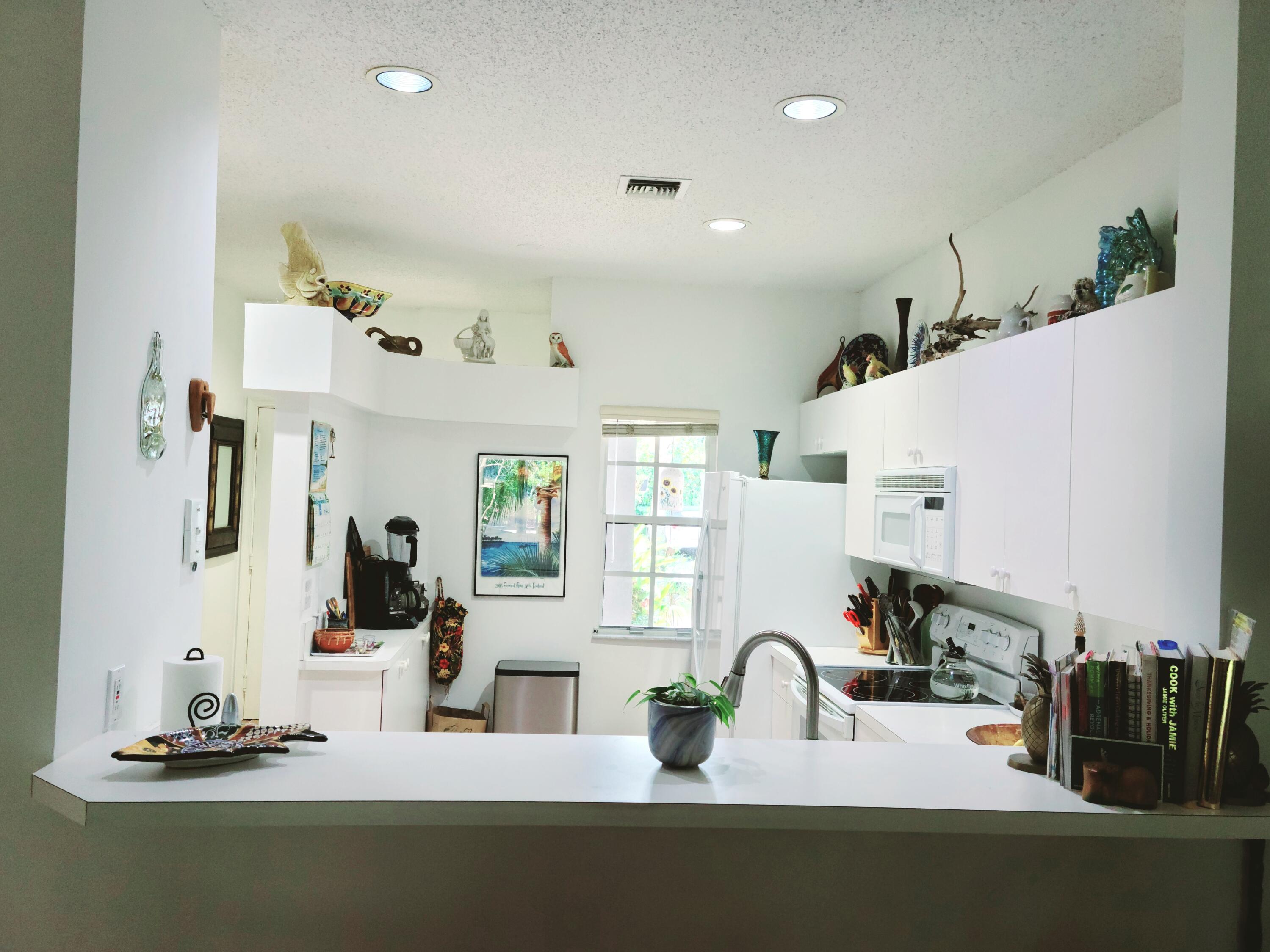 5121 Sabal Gardens Lane, Unit 2 Boca Raton, FL 33487 - Photo 8 of 25 a kitchen with counter top space and living room view