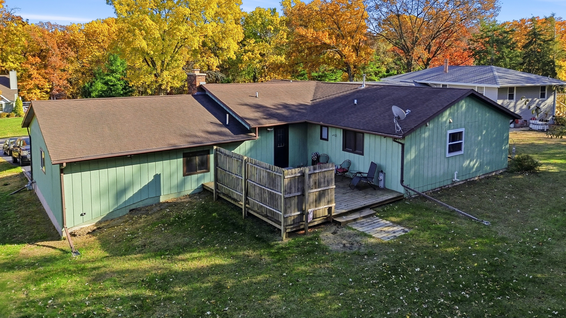 2235 Center Lane Dixon, IL 61021 - Photo 43 of 51 a aerial view of a house with a yard and deck