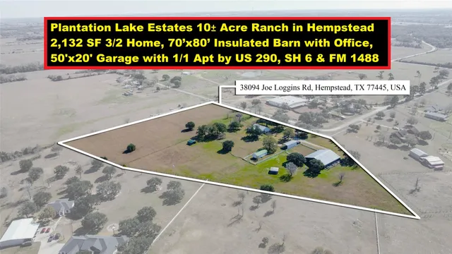 $970,000 | 38094 Joe Loggins Road, Hempstead, TX 77445