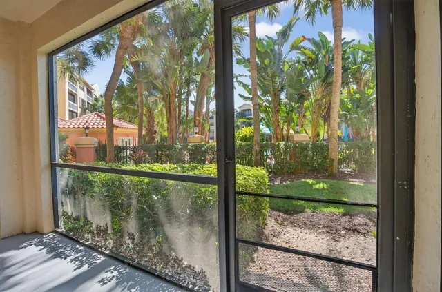 a view of a balcony with lake view